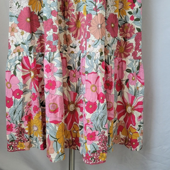 Natural Life Rebecca Midi Dress Vintage Floral Pink M - Picture 10 of 16